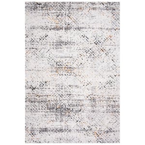 Amalfi Cream/Charcoal 9 ft. x 12 ft. Abstract Area Rug