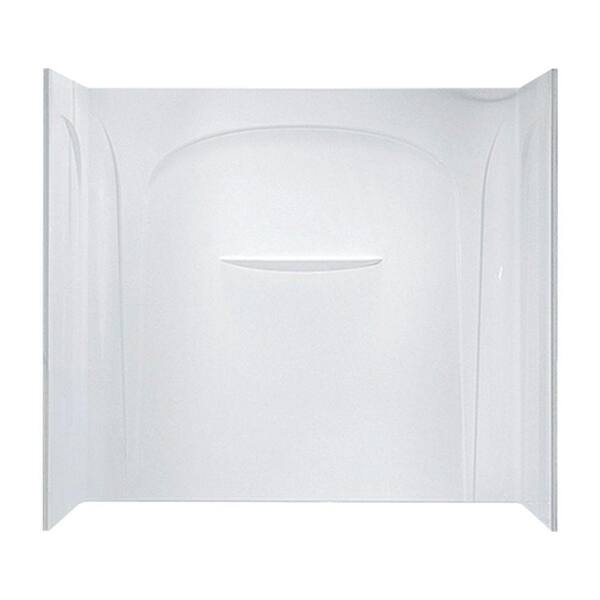 Sterling Acclaim 31 1 2 In X 60 54 3 Piece Direct To Stud Tub Wall White 71094100 0 The Home Depot Stud Tub Wall In White 71094100, 54 Tub Surround Home Depot