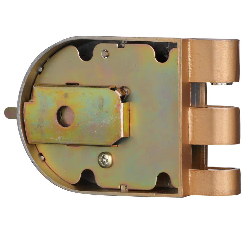 Prime-Line Brushed Brass Double Cylinder Deadbolt Lock