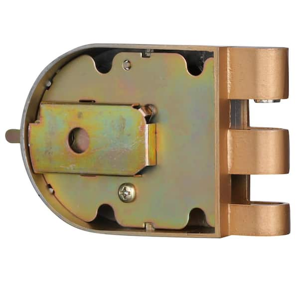 Prime-Line Jimmy-Resistant Deadlock, Diecast, Brass Color, Angle