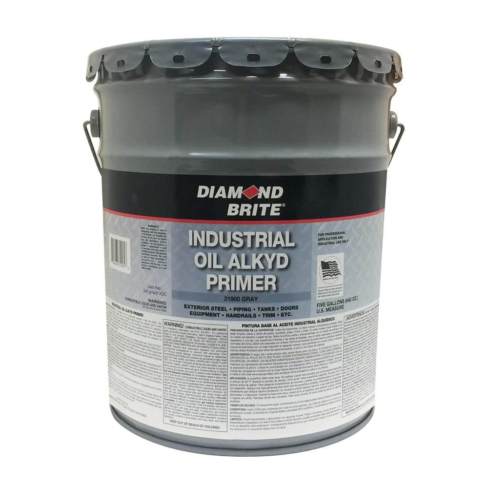 Diamond Brite Paint 5 gal. Gray Industrial Oil Alkyd Exterior Primer