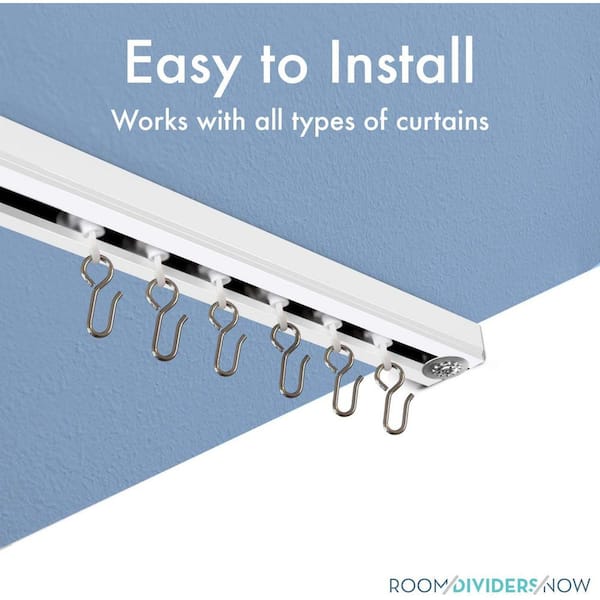 RoomDividersNow Ceiling Track Set Zoro Black 18ft Wide for Spaces 12ft Large Commercial Door