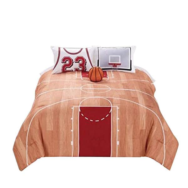 Benjara 4- Piece Multicolor Sports Polyester Full Comforter Set