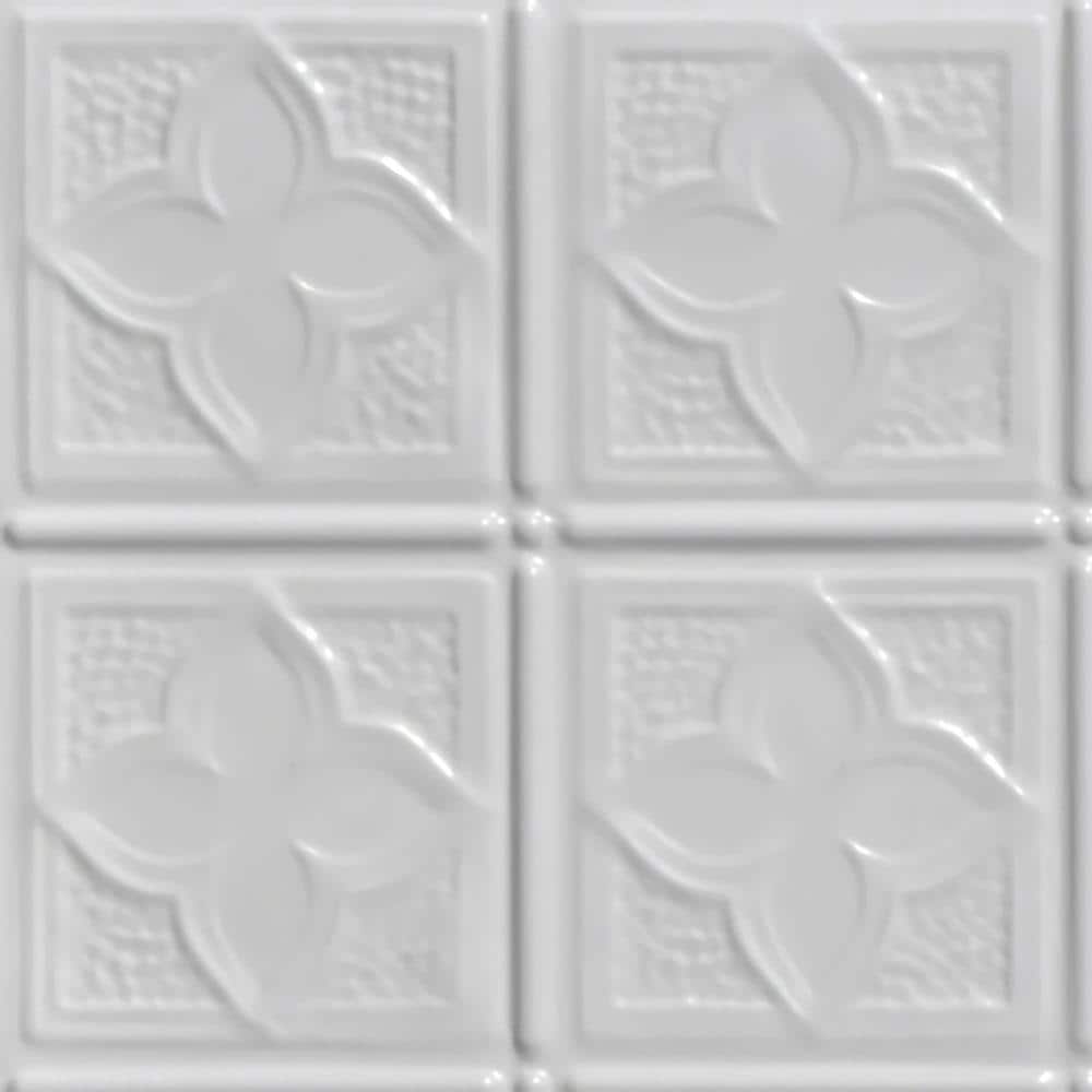 Take Home Sample - Clover White 1 ft. x 1 ft. Decorative Tin Style Lay-in Ceiling Tile (1 sq. ft./case) price history on PriceWatchPro