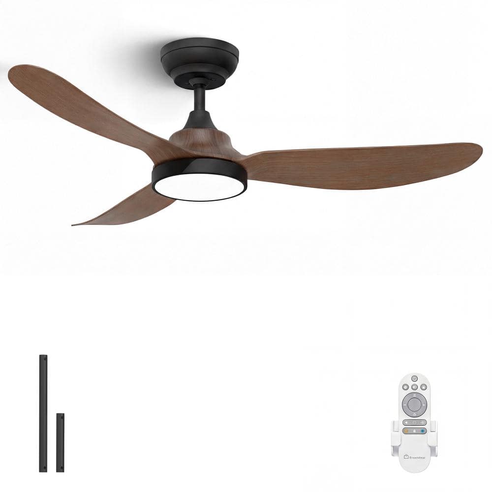 42 in. Small Modern Ceiling Fan with Light Kit, Quiet Reversible DC Motor, 3CCT, Black and Brown price history on PriceWatchPro