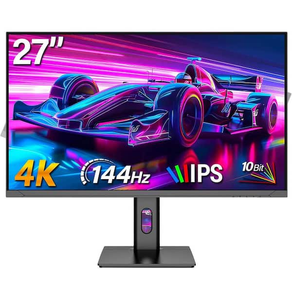 4K UHD Gaming Monitor w/ HDMI 2.1 & DP 2.0 Connections, 27-Inch IPS Screen, 120Hz Refresh Rate, Adjustable Stand, Black