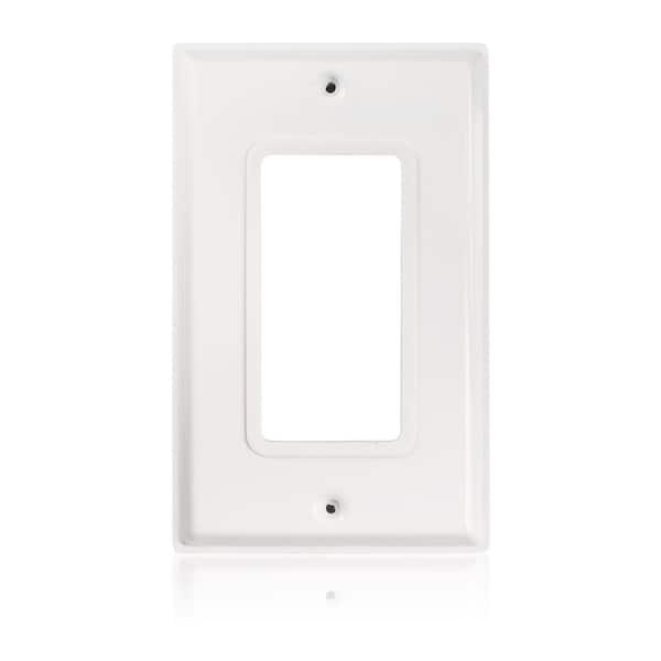 1-Gang Decora Device Wallplate, Non-Magnetic, Device Mount, Over-Molded Gasket, 302 Stainless Steel Painted White