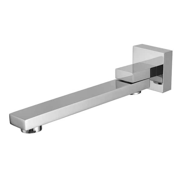 ALFI BRAND 10.25 in. Wall-Mount Bath Spout with Foldable Ability in Polished Chrome
