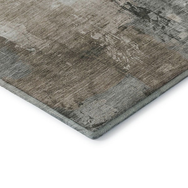 Mayfield Premium Machine Washable Abstract AMF1671 Ivory 3 ft. x 4 ft. Area Rug