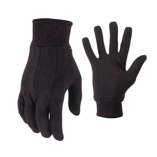 FIRM GRIP Large Brown Jersey Work Gloves (3Pack) 65322021