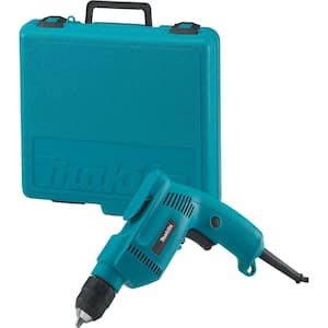 4.9 Amp 3/8 in. Corded Low Noise (79dB) Variable Speed Drill with Keyless Chuck and Hard Case