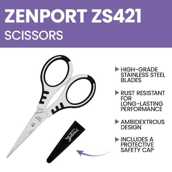 ZENPORT 5.25 in. L Stainless Trimming Scissors, Trimmer Bee