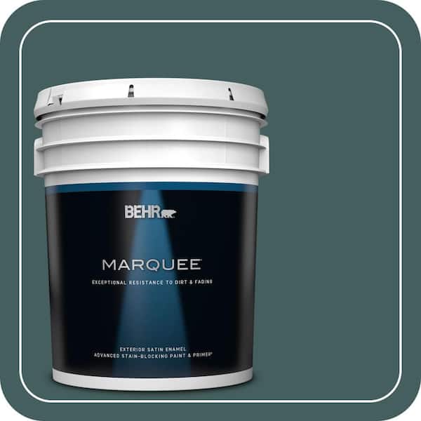BEHR MARQUEE 5 gal. #BXC-15 Green Mallard Satin Enamel Exterior Paint & Primer