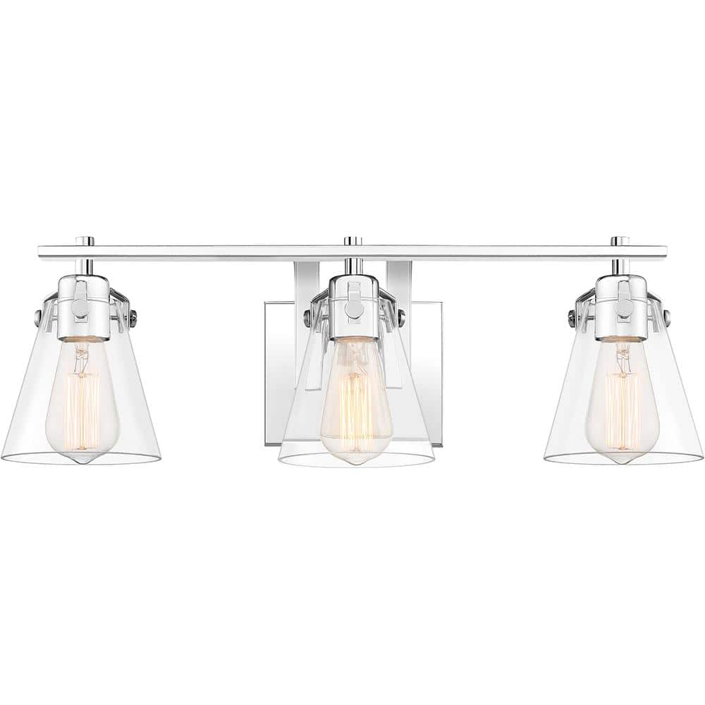 Sabine 3-Light Polished Chrome Vanity Light price history on PriceWatchPro