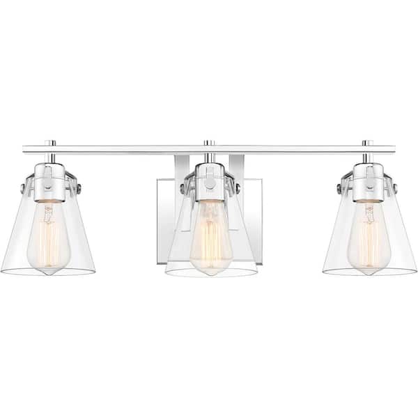 Quoizel Sabine 3-Light Polished Chrome Vanity Light