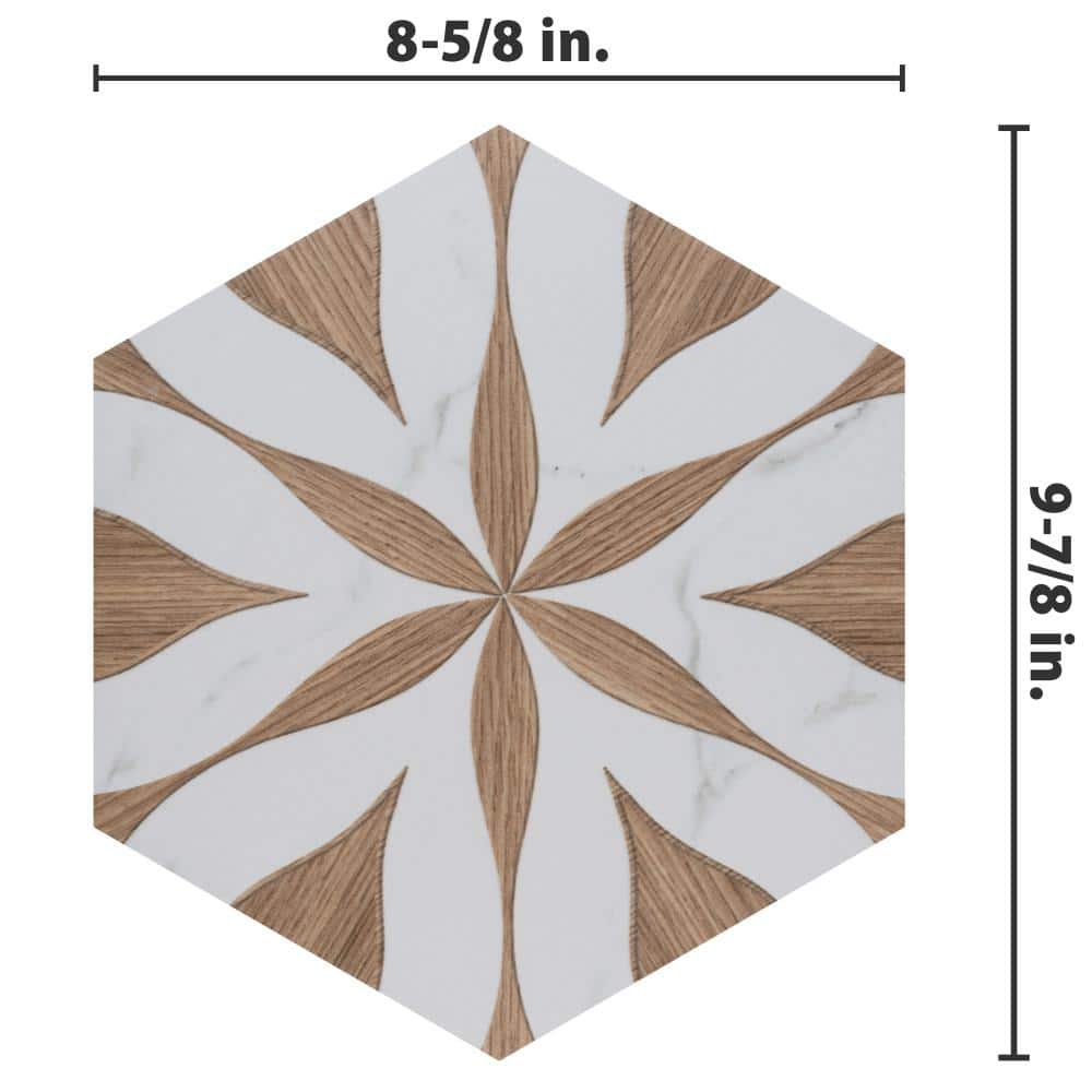 Llama Brown Matte Hexagonal Porcelain Tile