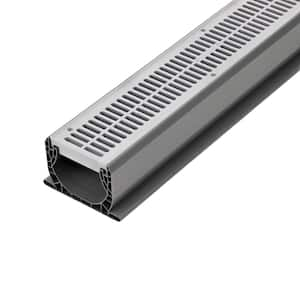 4 in. x 10 ft. Speed-D Channel Drain with Grate