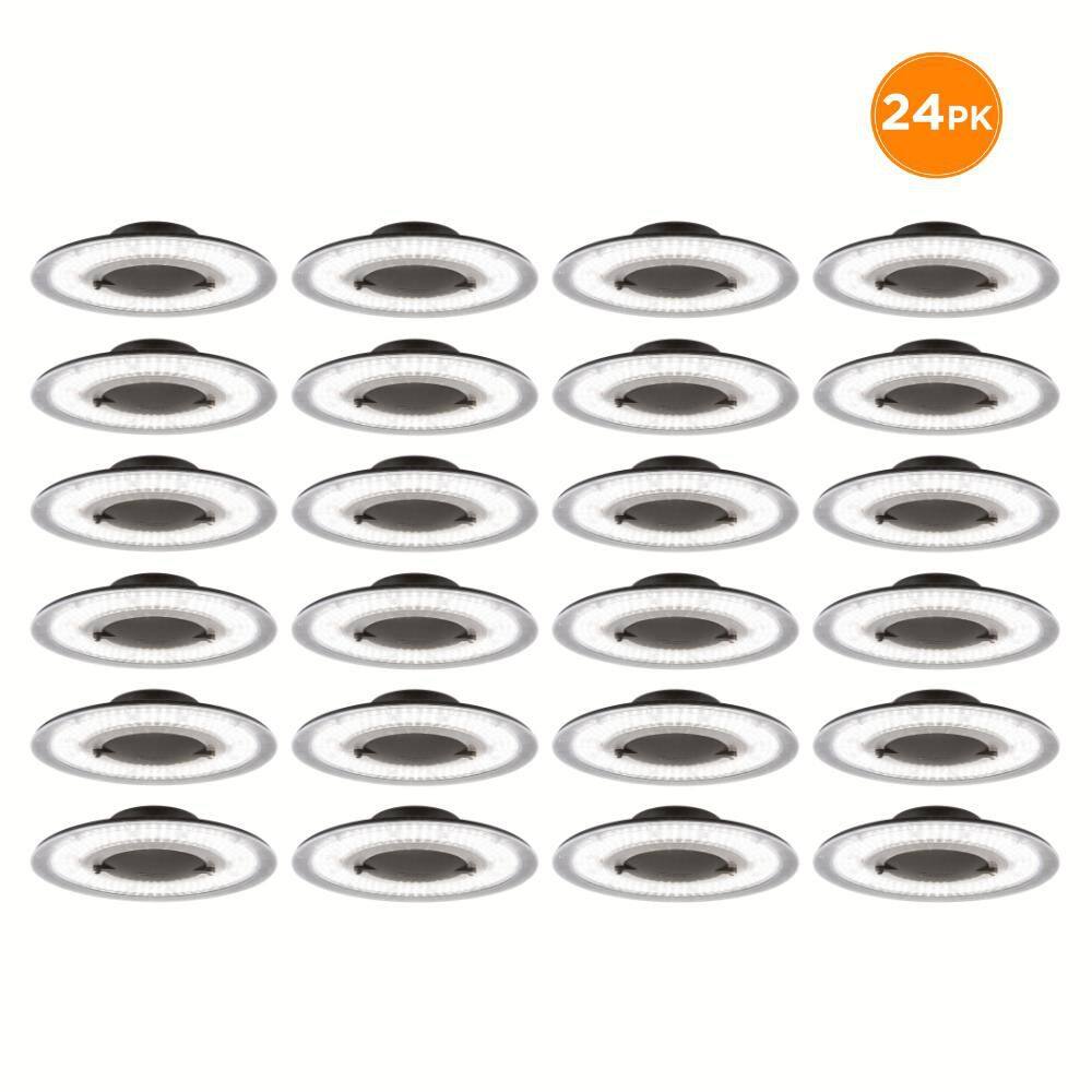 24-Pack 1 ft. 400-Watt Equivalent LED High Bay Light Thin Profile 12,000 Lumens 90W 5000K Daylight 120-277V Round Black price history on PriceWatchPro