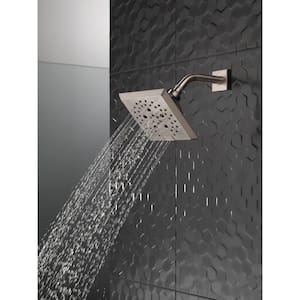 5-Spray Patterns 1.75 GPM 5.81 in. Wall Mount Fixed Shower Head with H2Okinetic in Lumicoat Stainless
