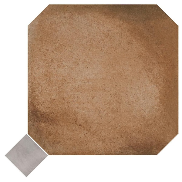 Merola Tile Laverton Octagon Natural with Taco Gris 8 in. x 8 in. Porcelain Floor and Wall Take Home Tile Sample