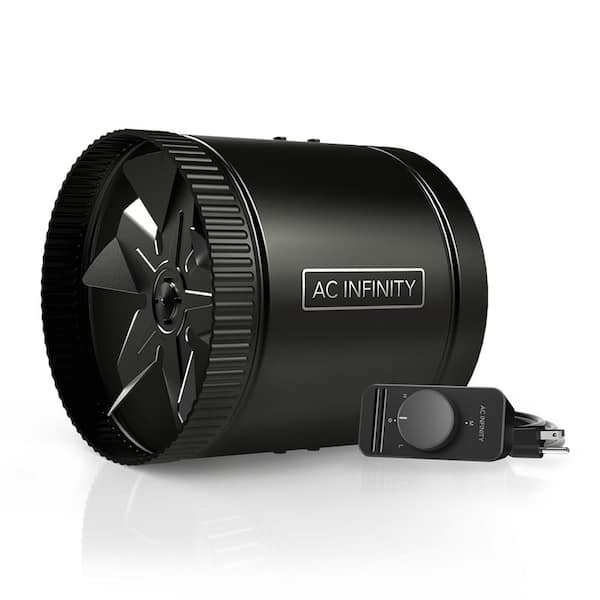 AC Infinity RAXIAL S8 Quiet 8 in. In-Line Duct Fan with Speed Controller HVAC Blower Can Fan for Basement, Kitchen, Bath, Workshop