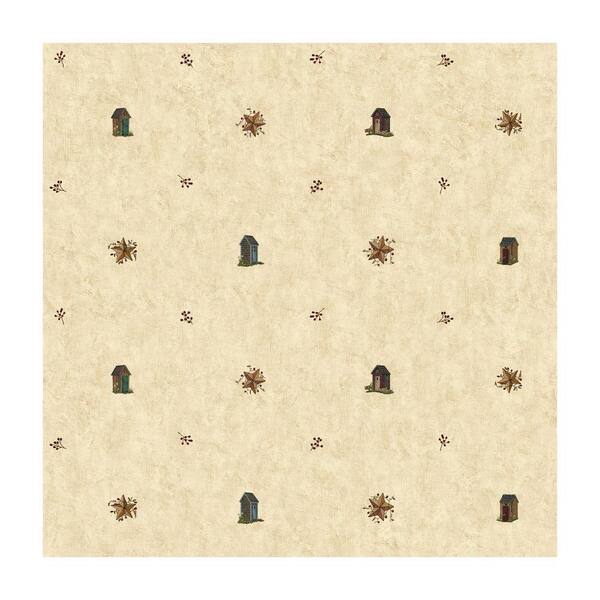 York Wallcoverings 56 sq ft Outhouse Spot Wallpaper-DISCONTINUED