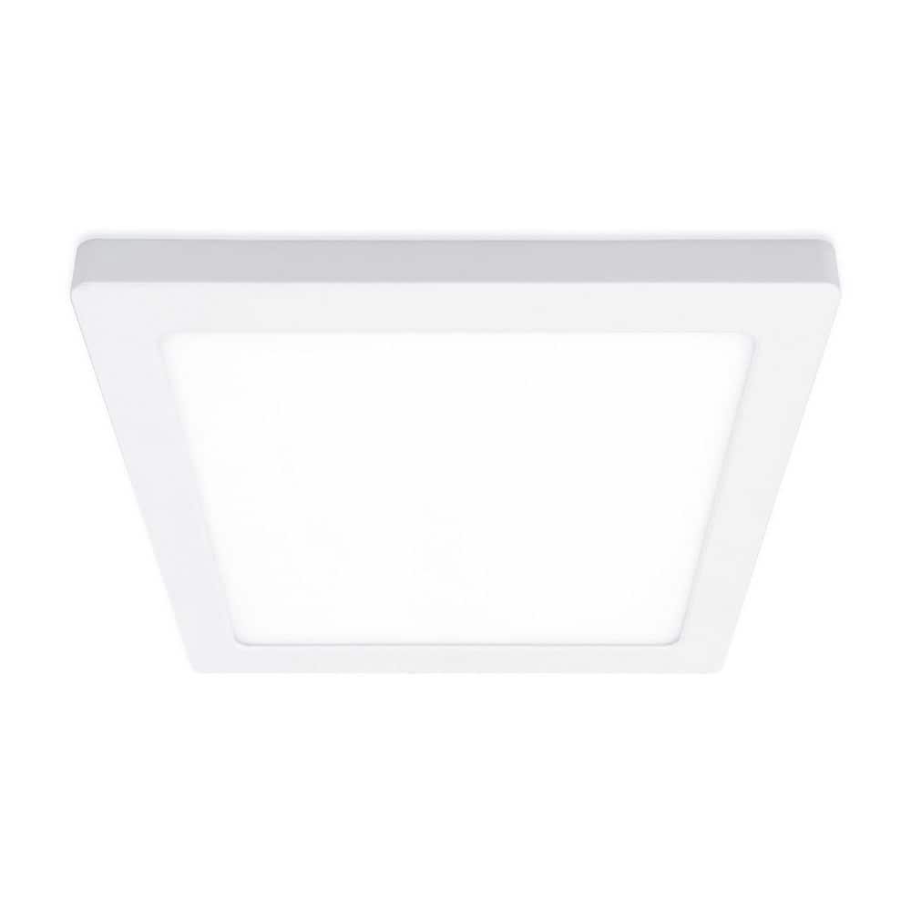 Sofiton 12 in. Square White New Ultra-Low Profile Integrated LED Flush ...