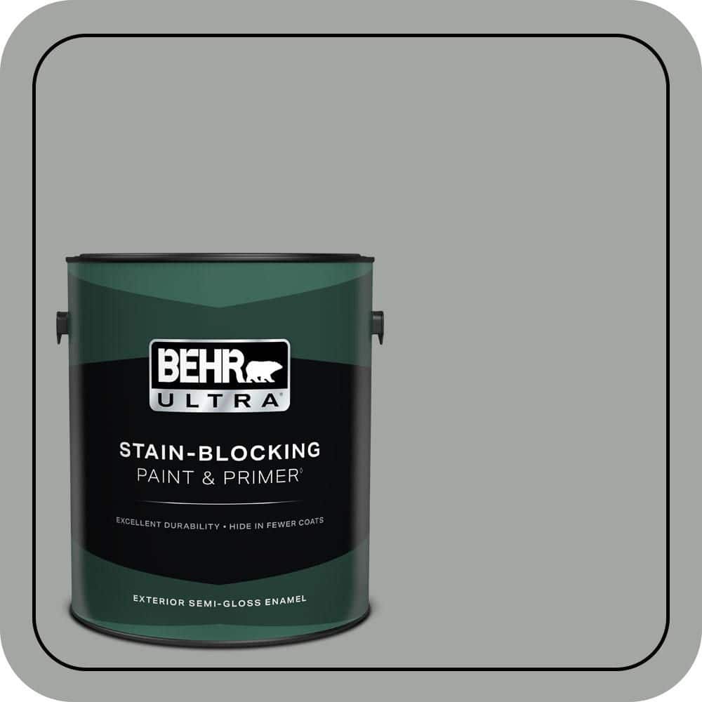 1 gal. #PPU25-04 Sharkskin Suit Semi-Gloss Enamel Exterior Paint & Primer price history on PriceWatchPro