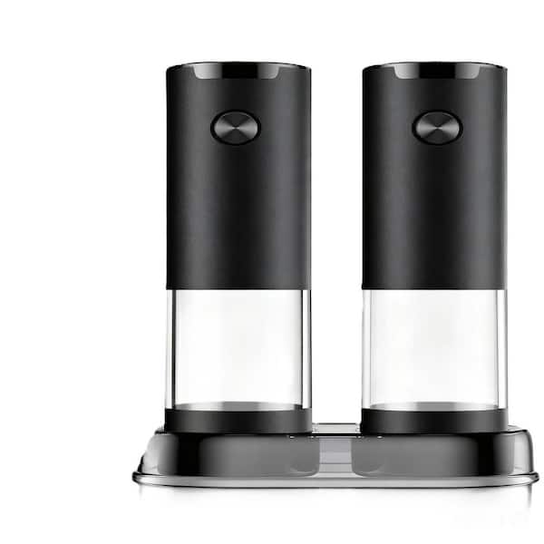 2-Pack Adjustable Coarseness Electric Salt and Pepper Mill Shakers with Upgraded Larger Capacity