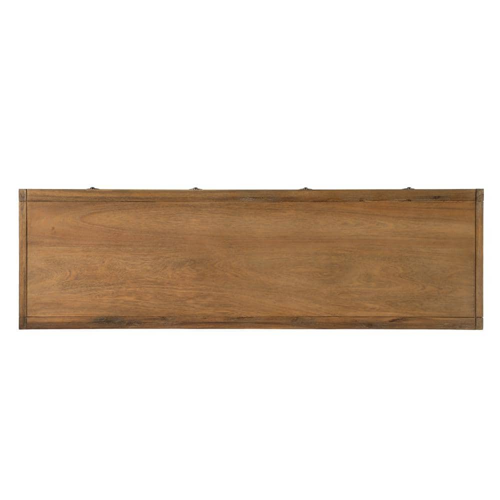 Lark Natural Wood 6-Drawer Dresser with Glam Ring Pulls