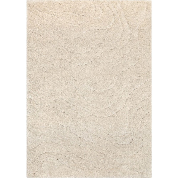 Beige  5 X 8 ft. Woven Abstract Rectangle Indoor Area Rug