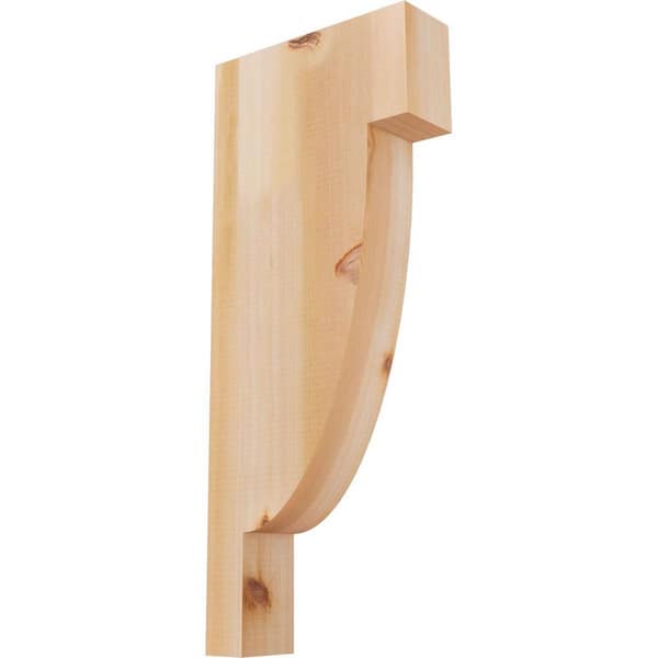 Ekena Millwork 3-1/2 in. x 12 in. x 28 in. Western Red Cedar Alpine Smooth Corbel