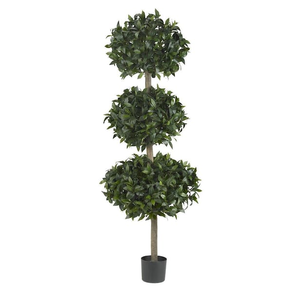 Nearly Natural Artificial Green Sweet Bay Triple Ball Tree