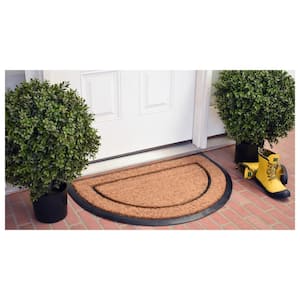 The General Half-Circle 30 in. x 48 in. Monogrammed Letter L Door Mat