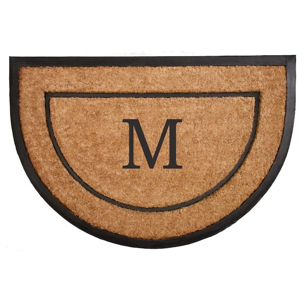 Calloway Mills The General Half-Circle Door Mat, 24" x 36", Letter M