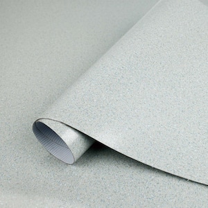 Grey Residential 4 MIL x 3.28 ft. W x 16.4 ft. L Waterproof Adhesive Vinyl Sheet Flooring (Covered 53.82 sq. ft./box)