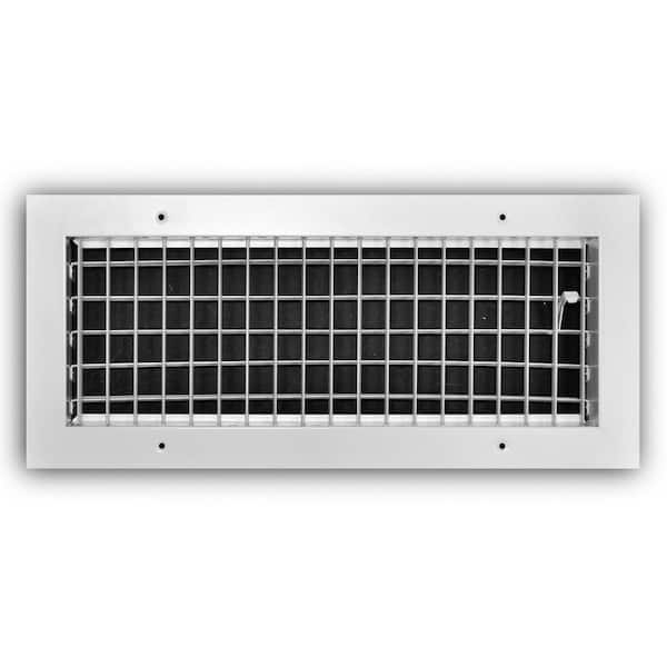 Everbilt 16 in. x 6 in. 1-Way Aluminum Adjustable Wall/Ceiling Register in White
