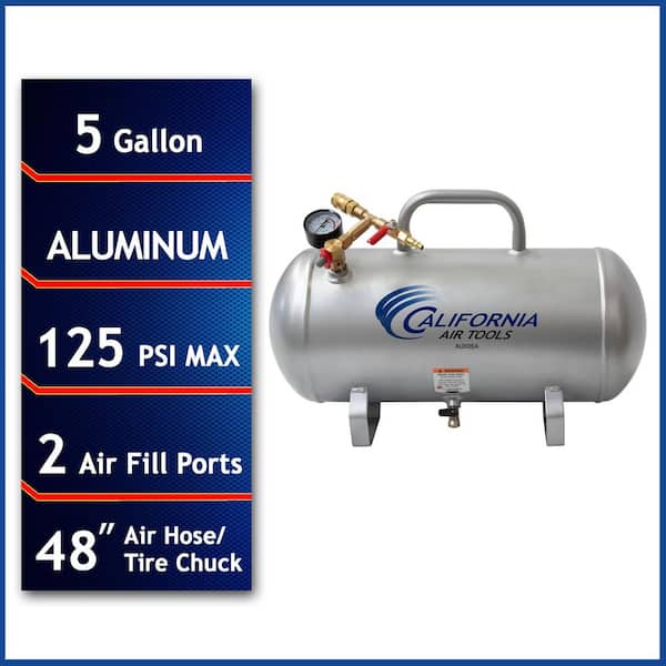 California Air Tools 5 Gal. Lightweight Portable Aluminum Air Tank