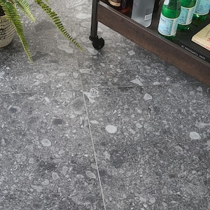 Rizzo 2.0 Charcoal 23.54 in. x 23.54 in. Matte Porcelain Floor and Wall Tile (11.62 sq. ft./Case)