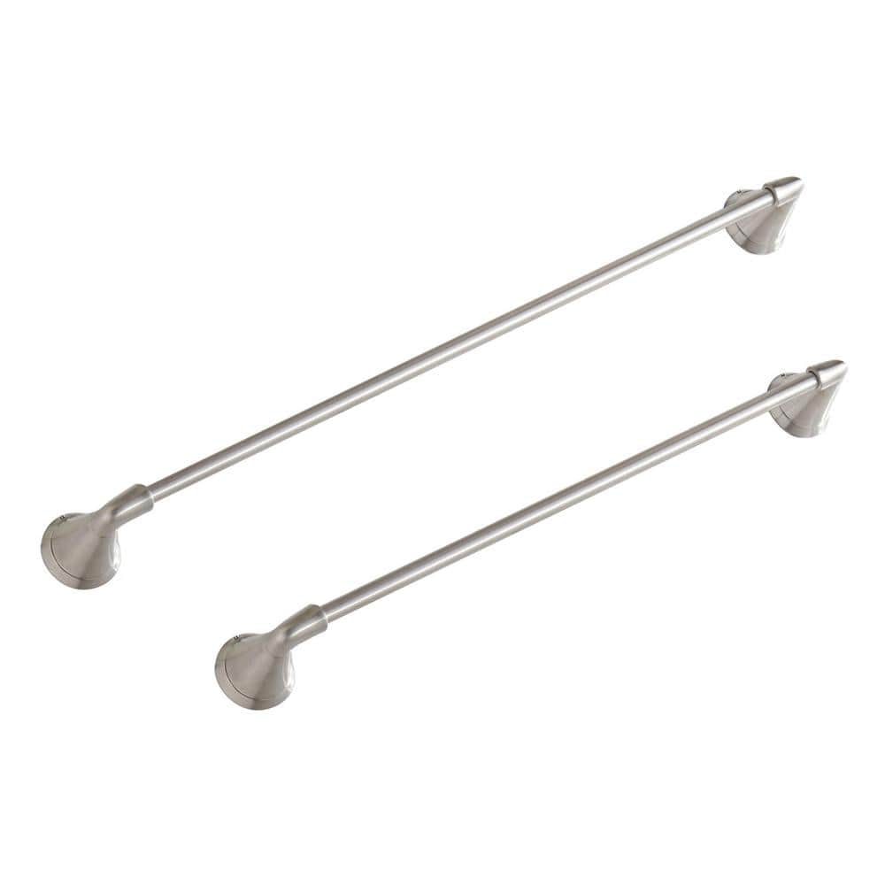 Brushed Nickel 24" Wall Mounted Single Towel Bar