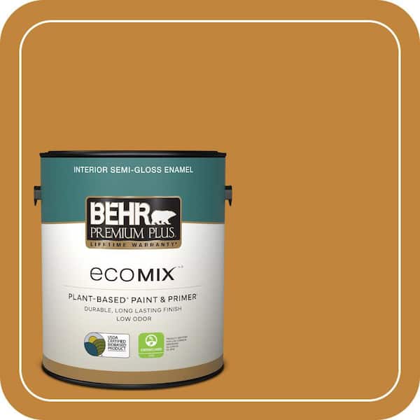 1 gal. #M260-7 Back To School Semi-Gloss Enamel EcoMix Plant-Based Interior Paint & Primer