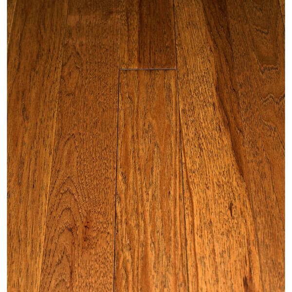 Unbranded Take Home Sample - Wire Brushed Cane Hickory Solid Hardwood Flooring - 5 in. x 7 in.