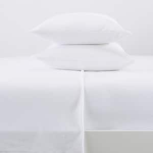 Ultra Soft Cotton Jersey Knit 4-Piece Sheet Set Queen White