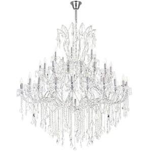Maria Theresa 49-Light Chrome Indoor Chandelier With Glass Shades