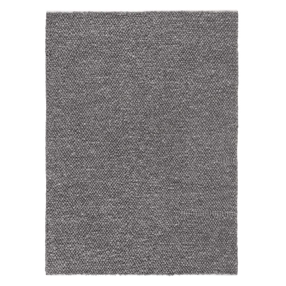 Gray Handcrafted Wool Bubble Texture 5' x 7' Area Rug