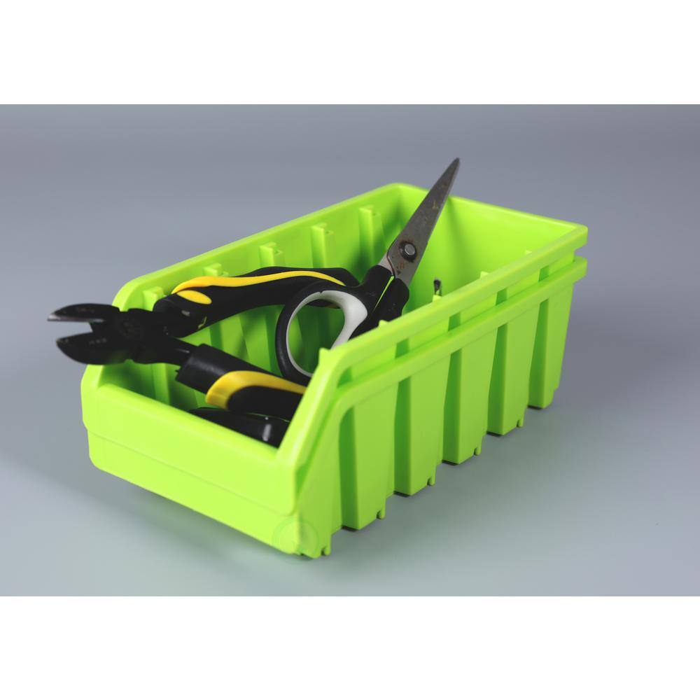 Set of 6 Green Collapsible Square Storage Bins