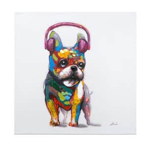 24 in. H x 24 in. W "Dog Beats II" Artwork in Acrylic Canvas Wall Art