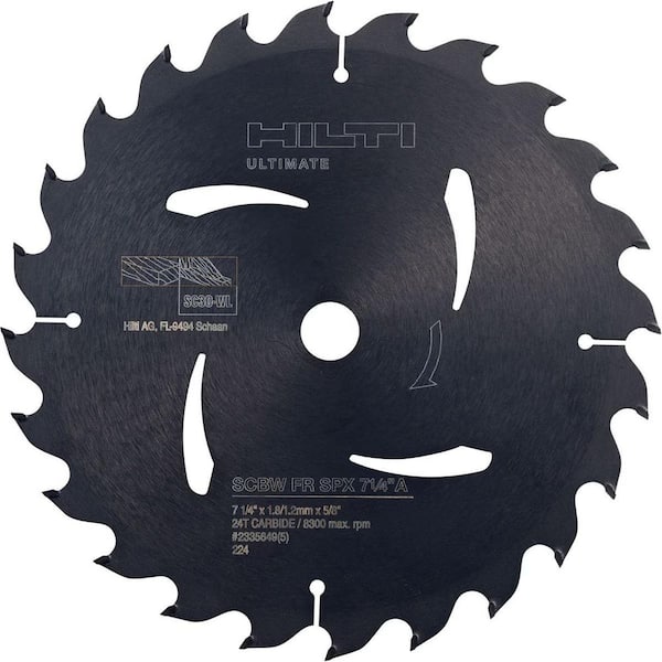 7-1/4 in. 24-Teeth Carbide Tipped SPX Circular Saw Blade for Wood Framing (5-Pieces)