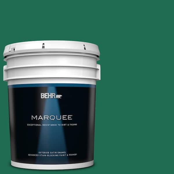 BEHR MARQUEE 5 gal. #P430-7 Sparkling Emerald Satin Enamel Exterior Paint & Primer