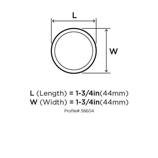 Polished Nickel Round Modern Cabinet Knob with Mounting Hardware